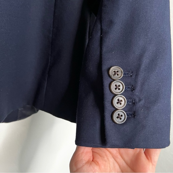 J. Crew Women's Navy Blue Blazer/Suit Jacket, Double button, Cotton, Size 4 - Picture 7 of 15
